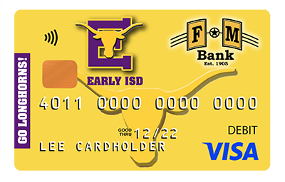 Longhorns debit card